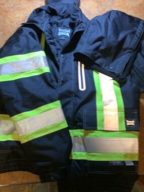 Tough Duck Men’s High Visability parka - large